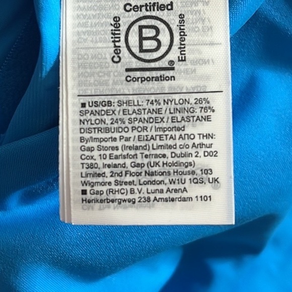 Athleta Malibu One Piece Swimsuit Blue M Medium L Large Petite New - Picture 7 of 8